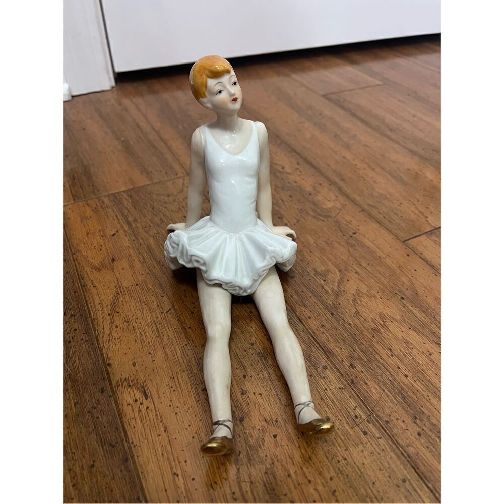 Vintage flambro fine porcelain ballerina figurine statue
